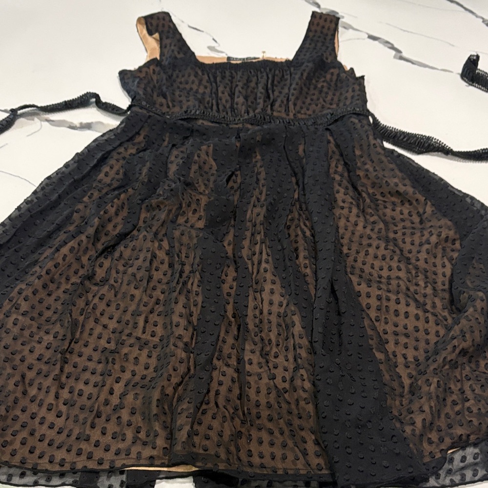 Dolce Cabo Black Polka Dot Formal Dress